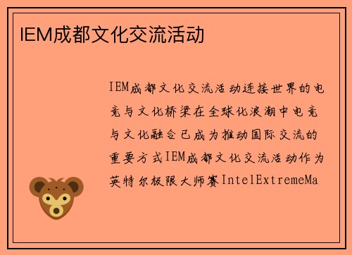 IEM成都文化交流活动